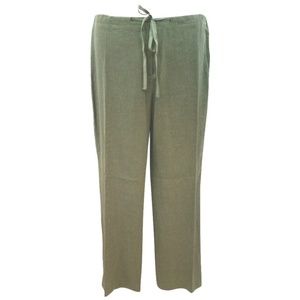 VER DRAWSTRING WAIST OLIVE GREEN CASUAL PANTS XL